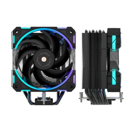 Coolbox H6 Ring ARGB Disipador CPU 6 Heatpipes 240W