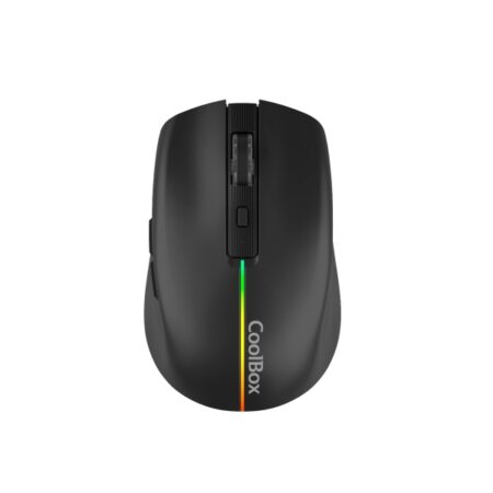 Coolbox W01 Ratón Gaming Inalámbrico RGB Negro