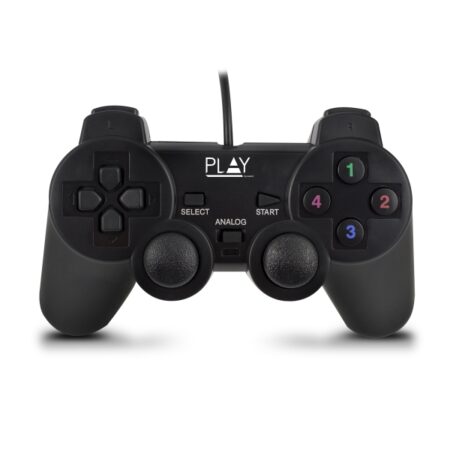 Ewent PL3330 Mando Gamepad USB con Cable Negro