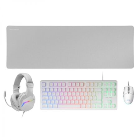 Mars Gaming MCP-RGB3 Combo Gaming 4en1 Blanco
