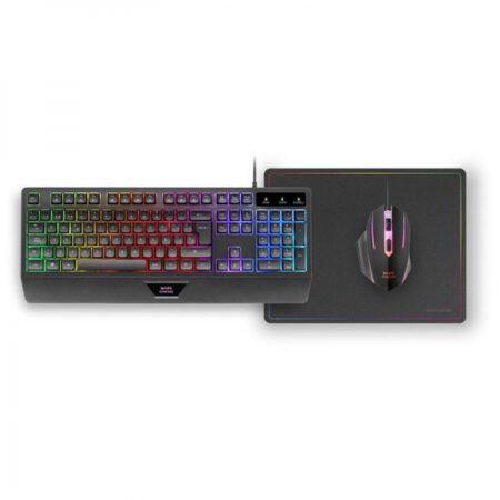 Mars Gaming MCP124 Combo 3en1 Teclado, Ratón y Alfombrilla ES