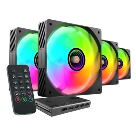 Mars Gaming MF-SI4KIT Pack 4 Ventiladores ARGB con Mando