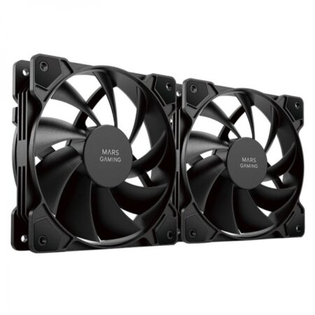 Mars Gaming MFPROX2 Pack 2 Ventiladores Profesionales Negro