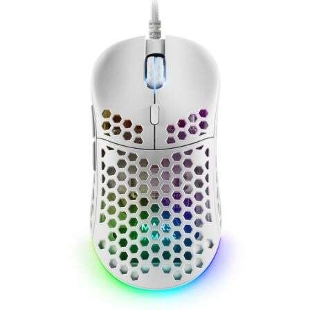 Mars Gaming MM55 Ratón Gaming Ultraligero 55 g Blanco