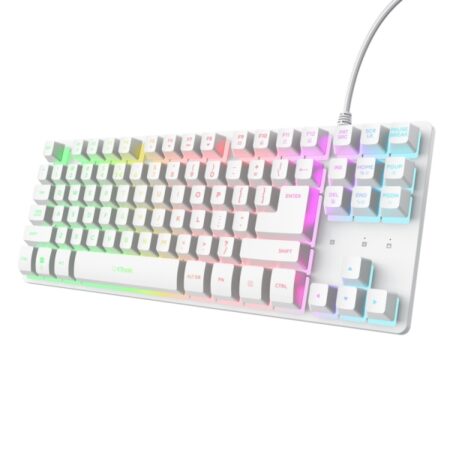 Trust GXT 833W Thado Teclado Gaming TKL Blanco