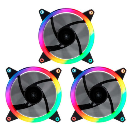 Unykach Candy 30 Pack 3 Ventiladores 120mm ARGB Negro