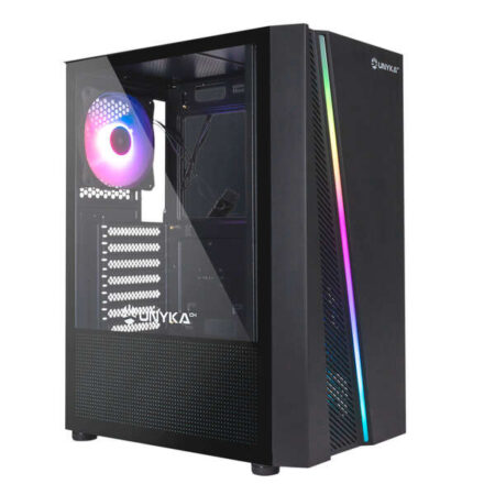 Unykach Glayze Caja Torre ATX con Panel ARGB